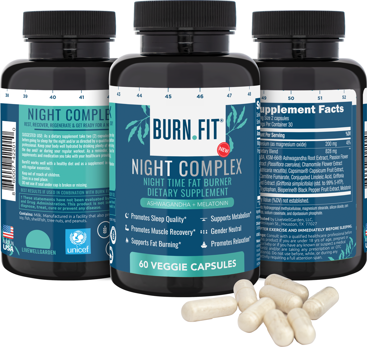 Burn.Fit Fat Burning Gel and Fat Burning and Sleeping Aid Capsules